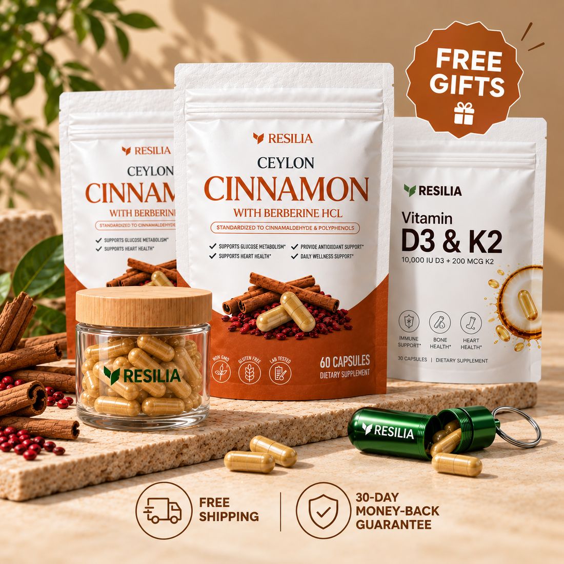 Resilia Ceylon Cinnamon with Berberine HCl