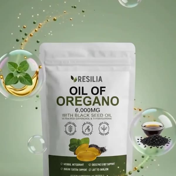 The Resilia Oil of Oregano softgels pouch