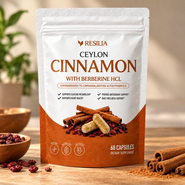 Resilia Ceylon Cinnamon with Berberine HCl pouch